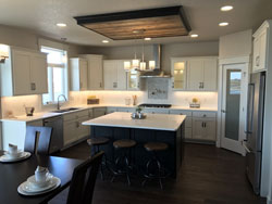 A custom kitchen in a home custom designed and built by Bachmeier Custom Homes